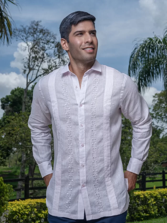Guayabera Blanca Cuello Angel